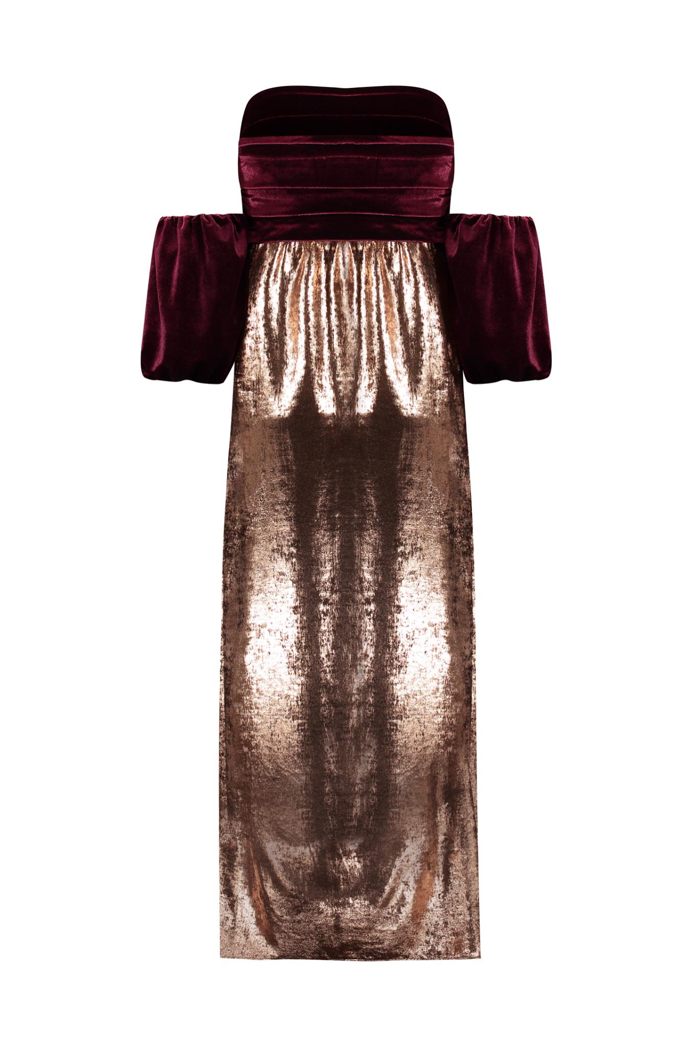 Vestido Aurora Cobre com Vinho