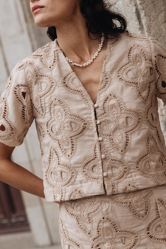 Camisa Stella Bege