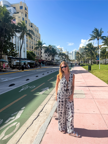 Blusa Lara Off White e Marinho