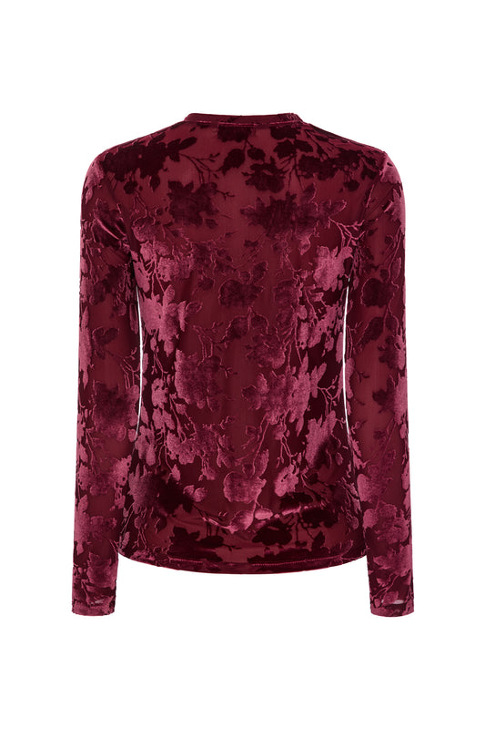 Blusa Flora Vinho